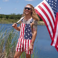 American Independence Day Flag Overalls Unisex