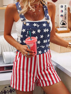 American Independence Day Flag Overalls Unisex