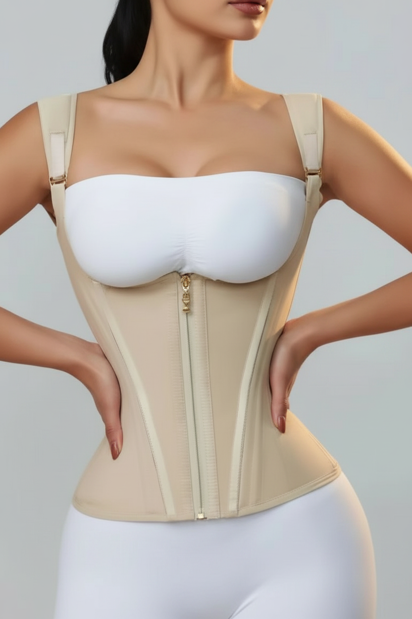 Aureli x ShapeSuits™ Retro Zipper Breasted Shapewear Top